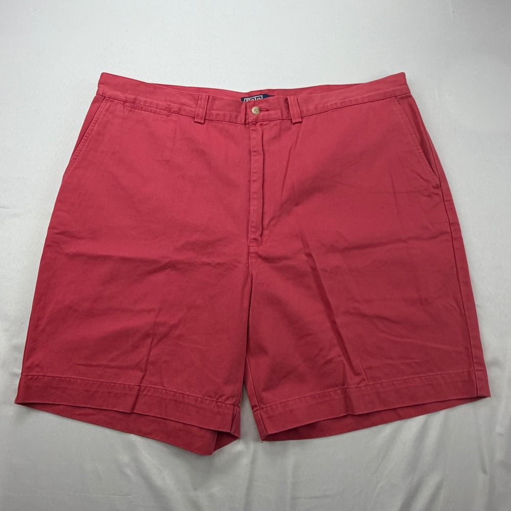 Polo Ralph Lauren Philip Short Mens 42 Red Cotton Chino Flat Front Casual
